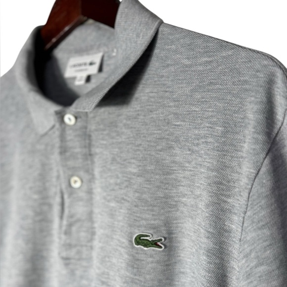 Lacoste Men's Classic Fit Long Sleeve XL.12.12 Polo Gray Chine - Picture 6 of 13